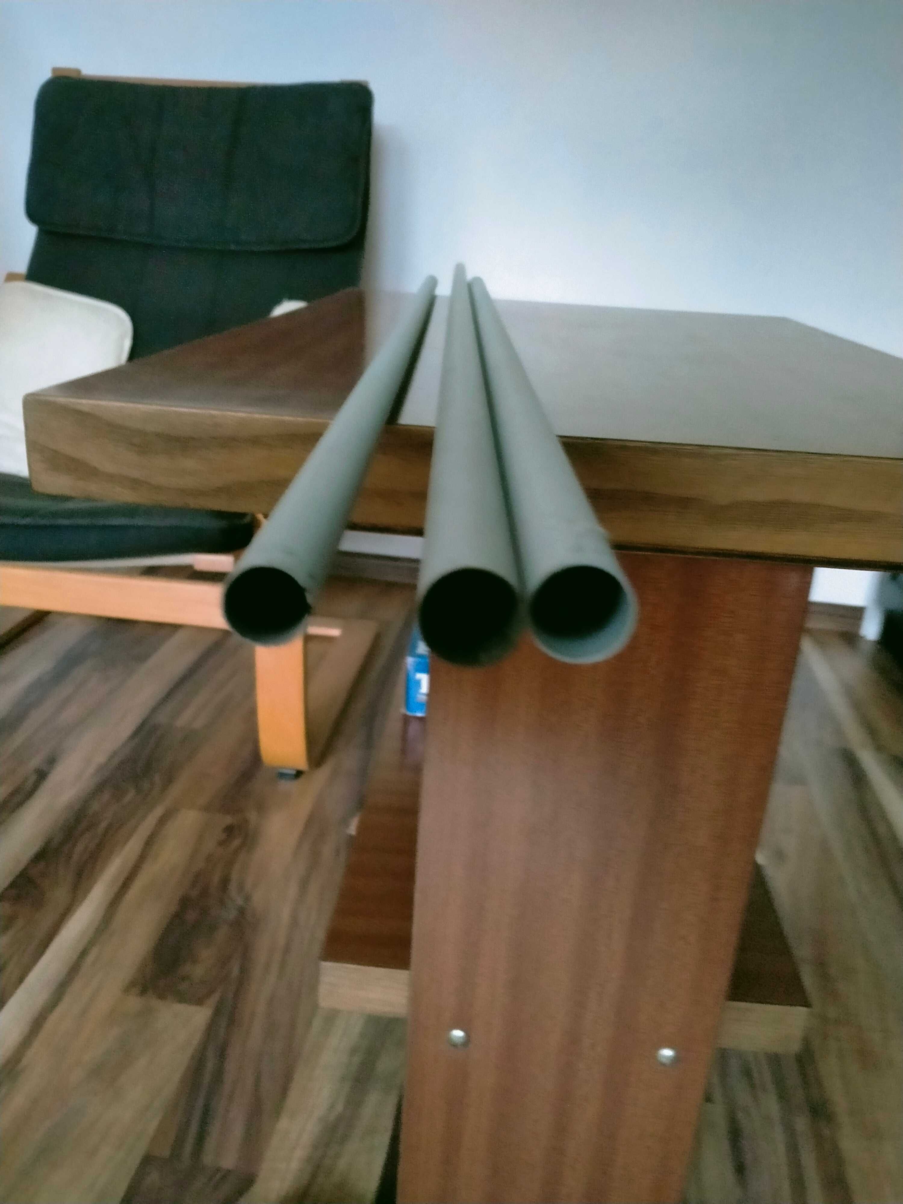 karnisze ikea plastykowe  białe i szare
