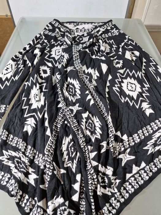 H&M Divided Żakardowy Kardigan Bez Zapięcia z Miękkiej Dzianiny Roz. M