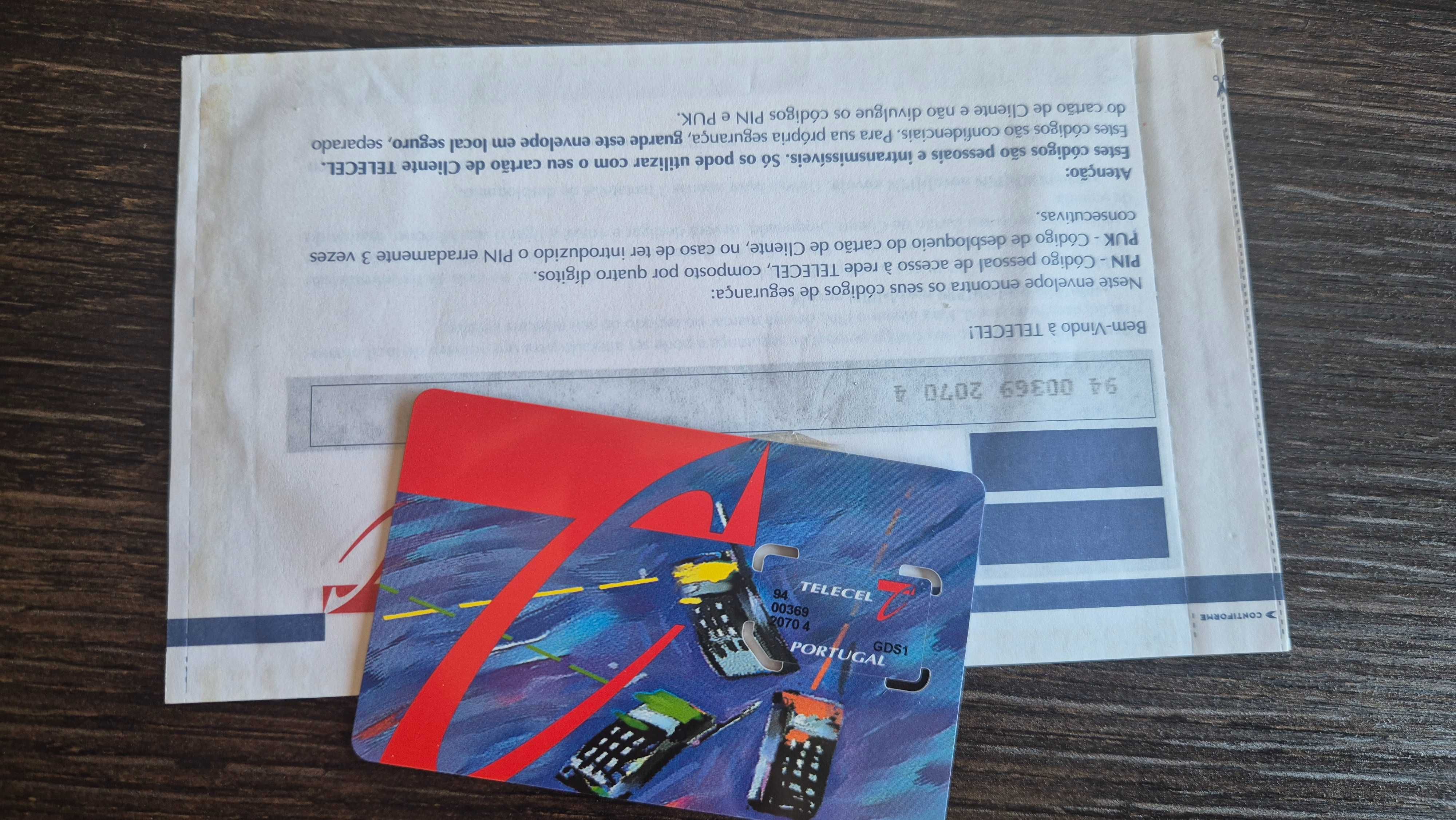 Cartão SIM Telecel Imaculado para Coleção