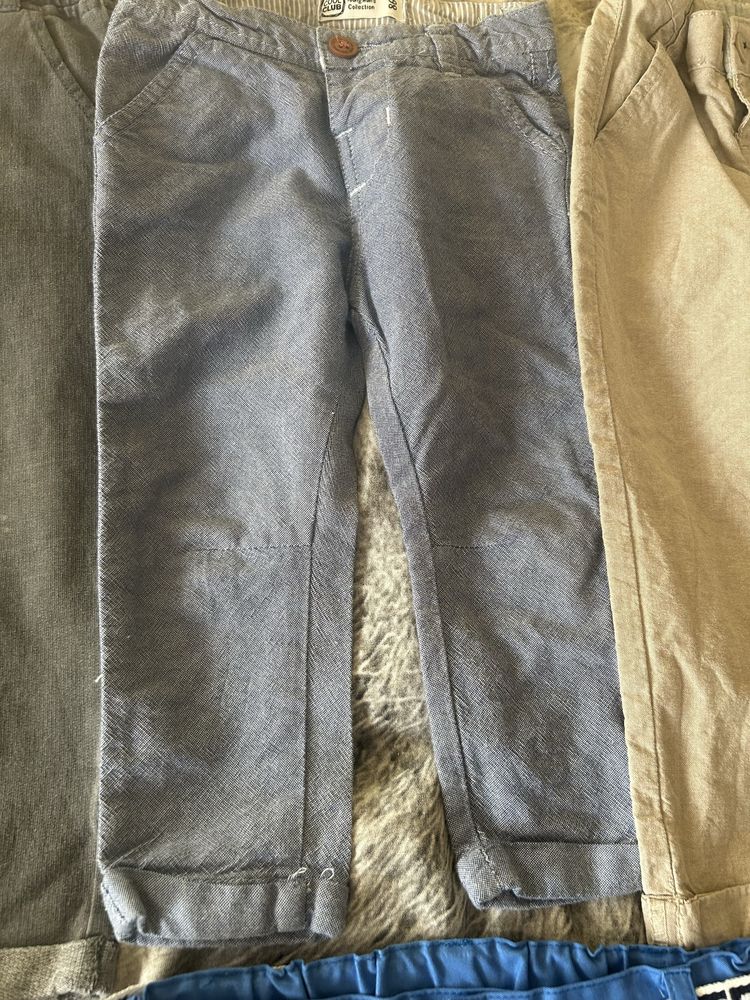 Spodnie wiosenne letnie materiałowe 5 szt 86 cm