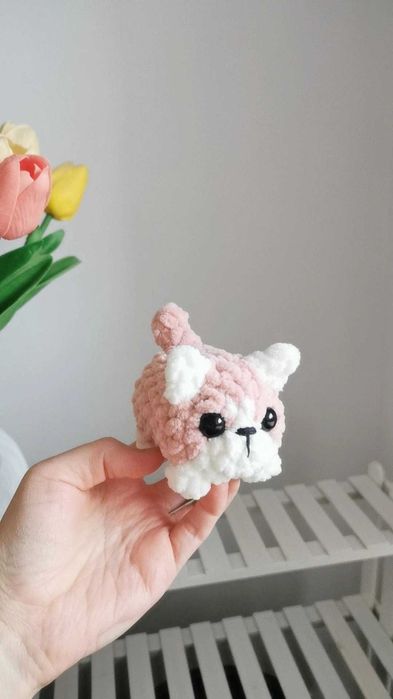 Kotek na szydełku handmade, dekoracja