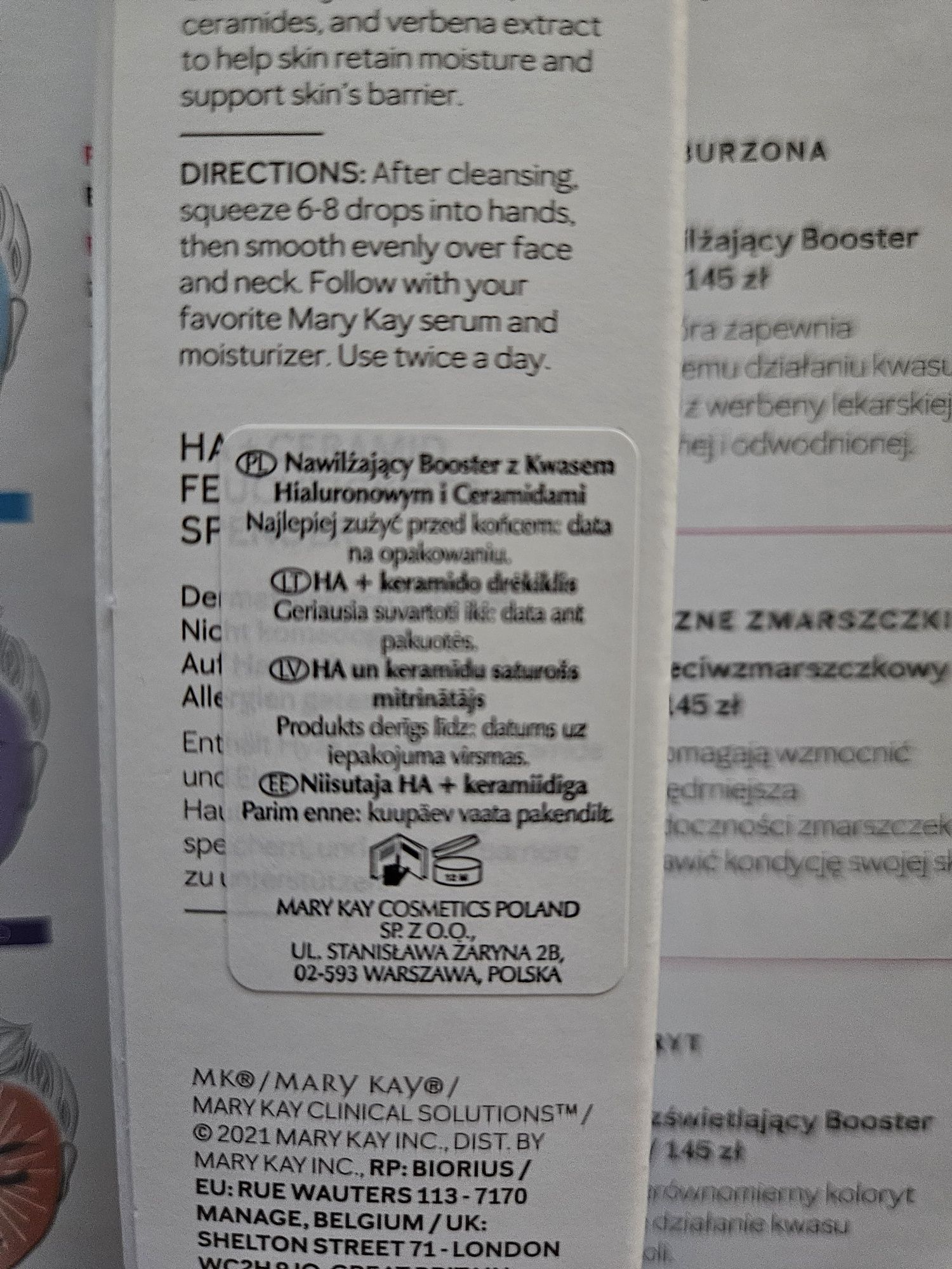Clinical Solutions - Nawilżający Booster z Kwasem Hialuronowym i Ceram