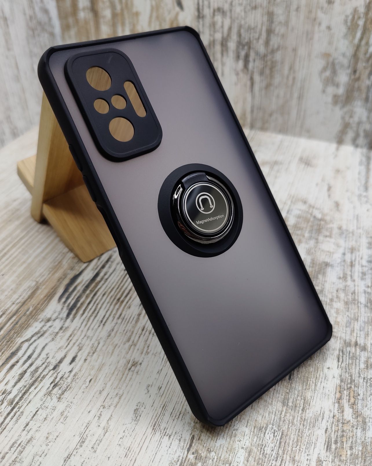 Чехол ударопрочный Xiaomi Redmi Note 10 Pro Кольцо. Магнит