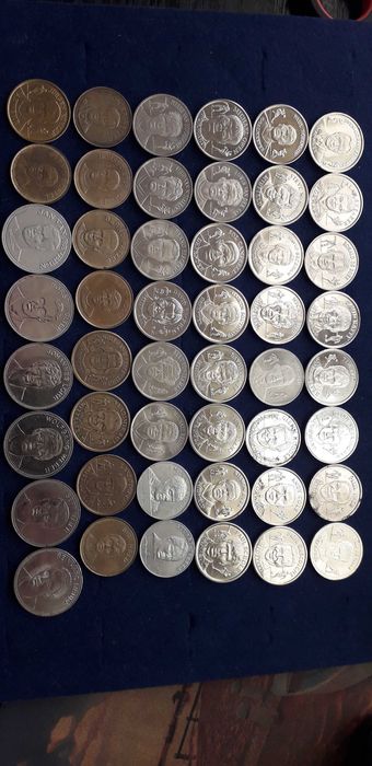 футбол жетоны легендарные игроки металл 48 шт. без повторов