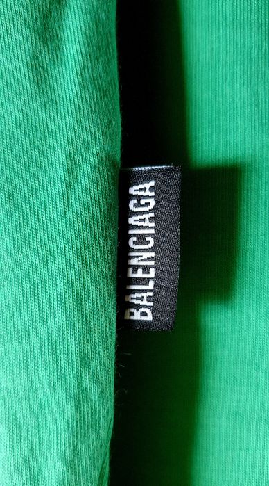 Bluzka jak nowa koszulka t-shirt Balenciaga zielona oversize S M L