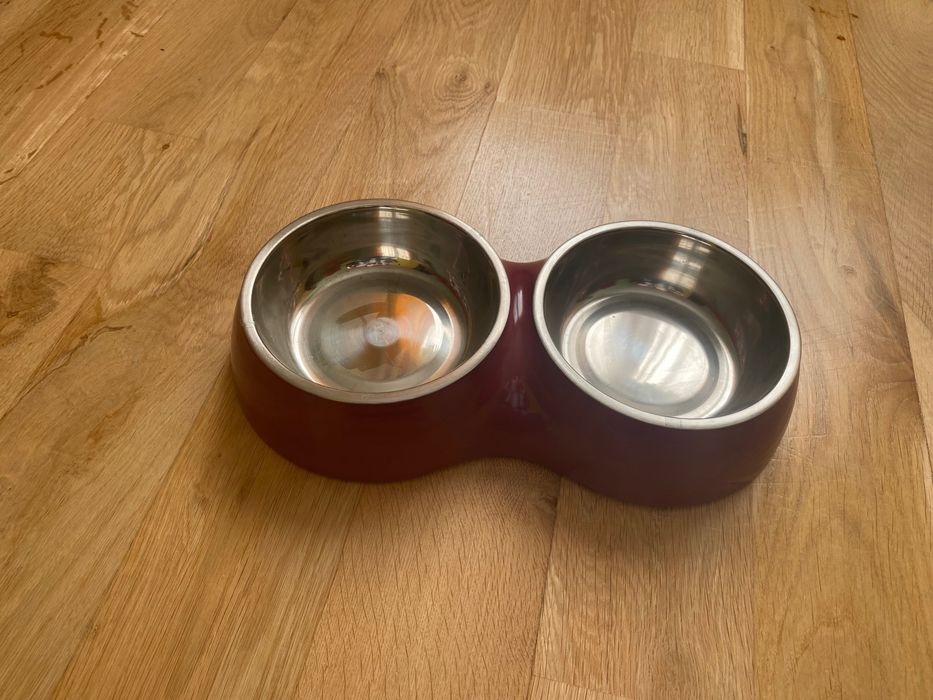 Podwójna miska melaminowa dla psa/kota nowa