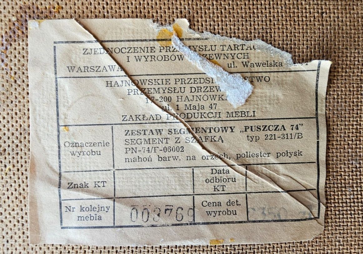 Regał, meblościanka "Puszcza" Zjednoczenie PRL 1974 rok