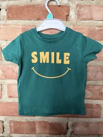 86 Primark tshirt bawełna zielony smile