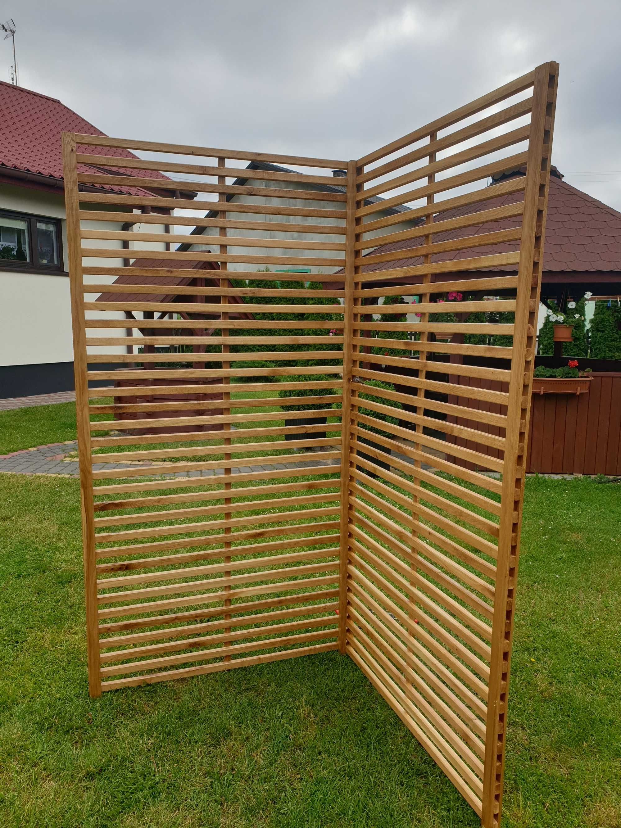 Nowoczesna pergola kratka taras balkon drabinka