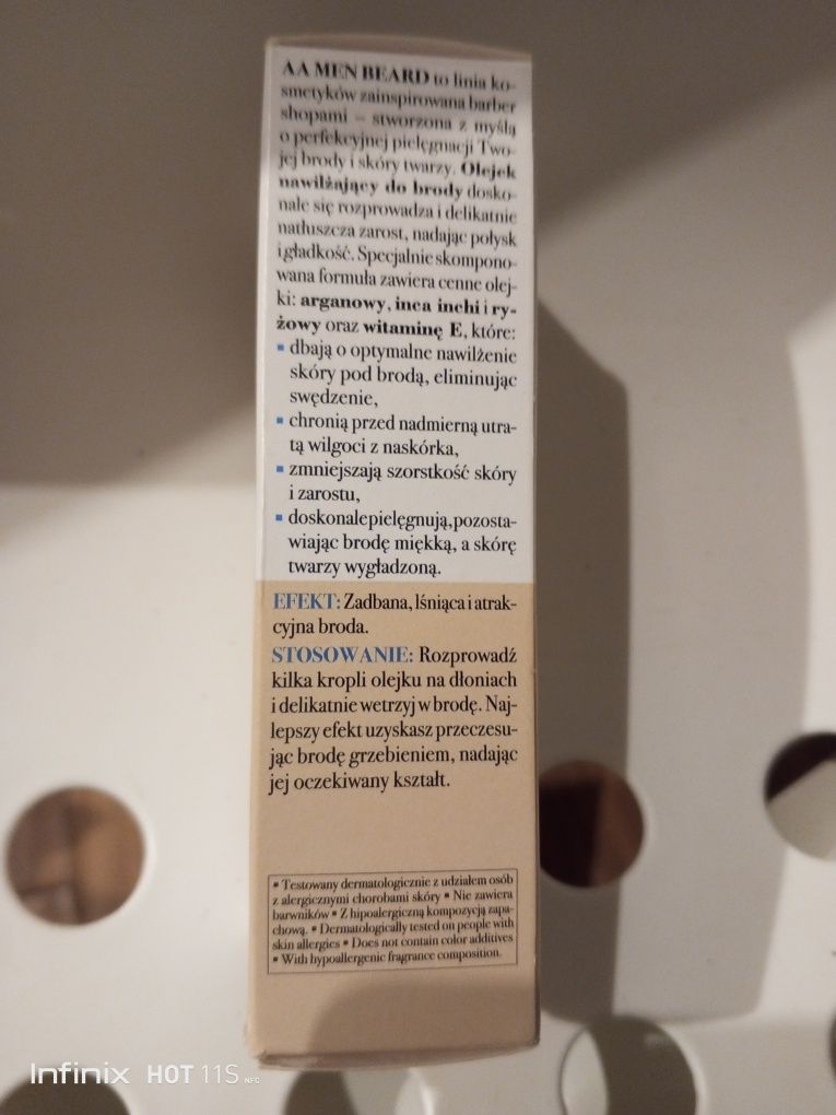 Olejek do brody nawilżający AA MEN