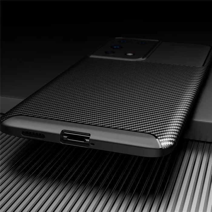 Capa T/ Carbono P/ Samsung S22 / S21 Plus / S22 Ultra / S21 / S22 Plus