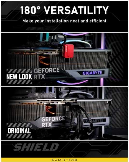 Złącze zasilania GPU do kart graficznych 600W 12+4 Pin EZDIY-FAB