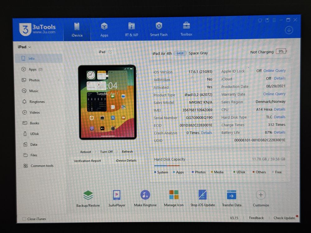 iPad Air 4 (A2072) - 64GB - Cellular (LTE) - faktura VAT 23%