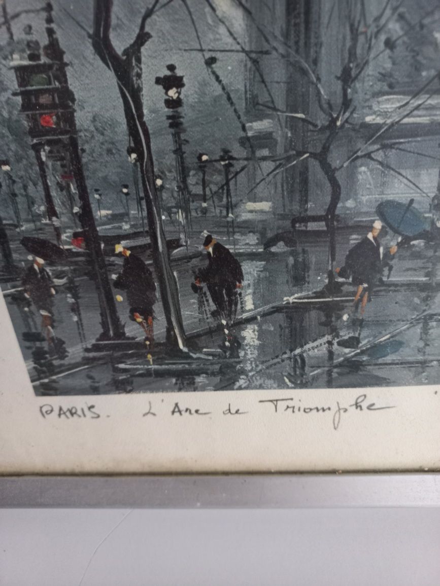 Quadro de Paris, representando  o Arco do Triumphe. Bom estado.