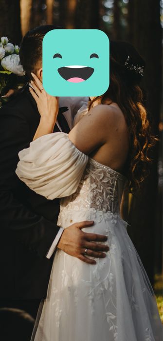 Gorsetowa suknia ślubna boho