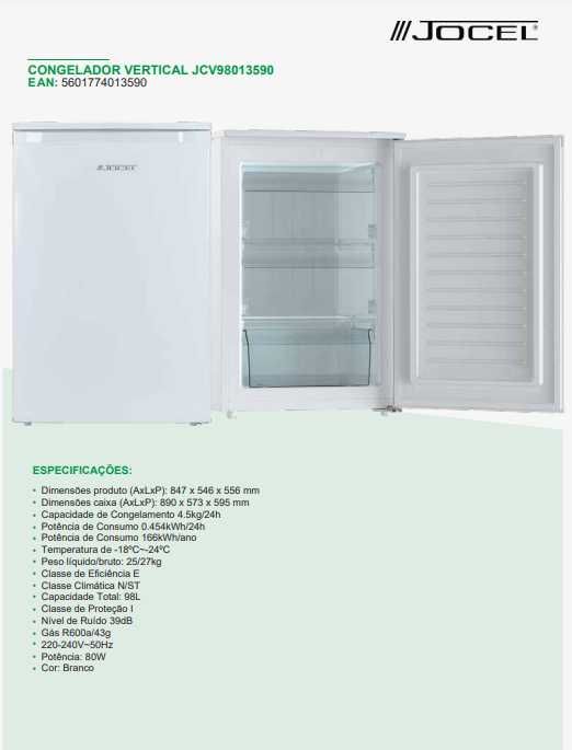 Congelador Vertical 98L Jocel