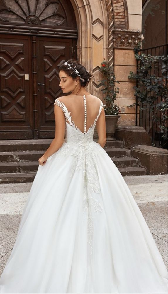 Suknia ślubna weddingdress sukienka 34 xs biała balowa