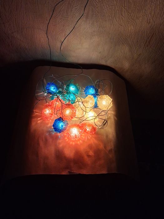 Винтажная ёлочная гирлянда ссср