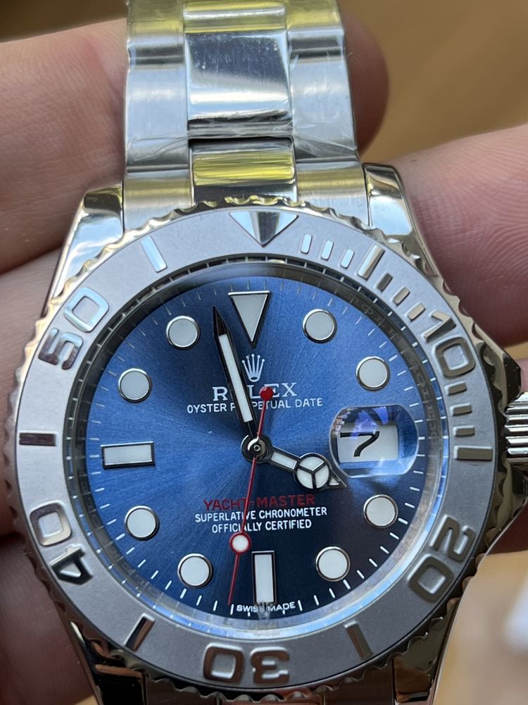 мужские наручные часы Rolex Yacht-Master steel blue