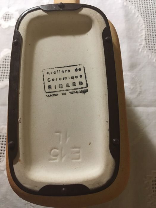 Jarra vintage Ricard Anisette cerâmica francesa