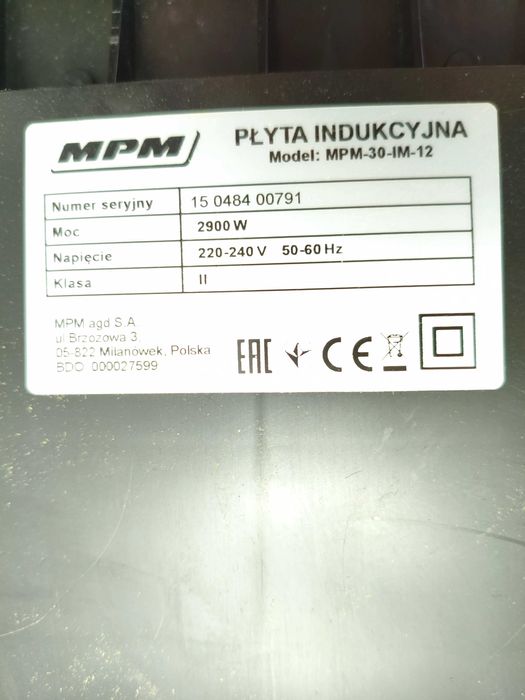 Płyta Indukcyjna MPM-30-IM-12