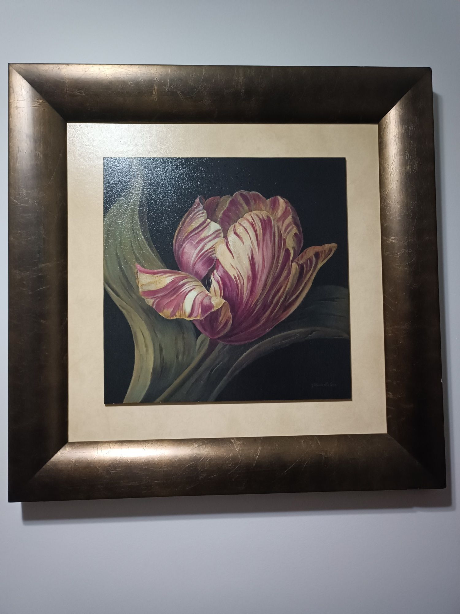 Quadro tulipa aguarela