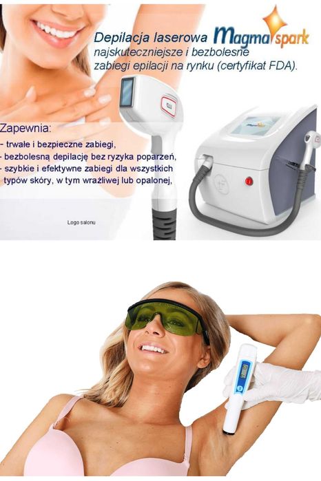 Medyczny laser do depilacji (Izrael) MAGMA Spark z miernikiem melaniny