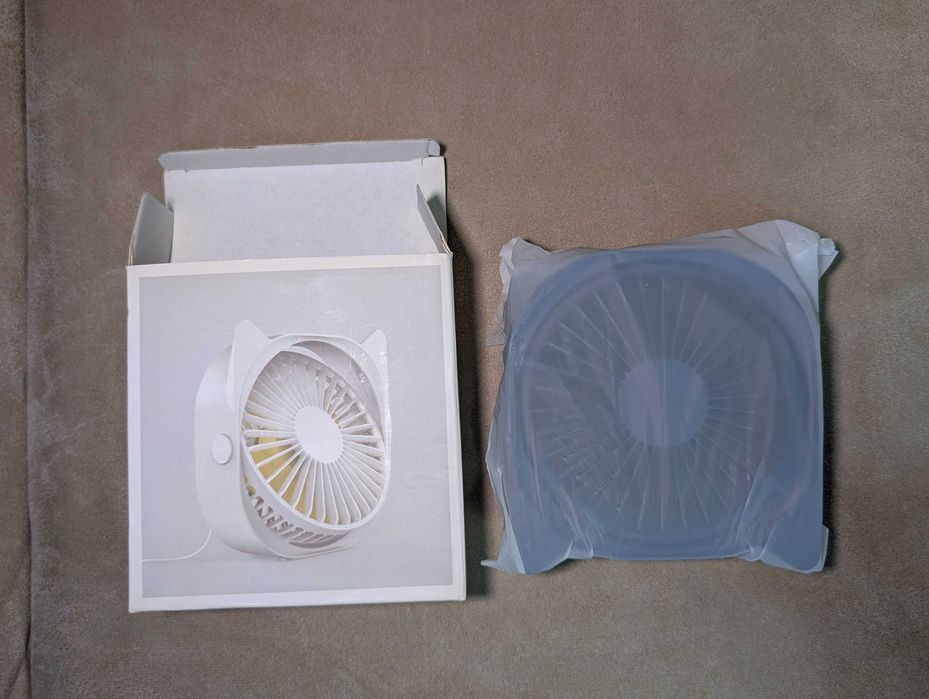 Портативный USB вентилятор Blue | 360° | Регулируемая скорость |