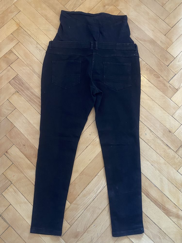 Up2fashion XL 42  ciążowe czarne spodnie jeasny dżinsy Vintage