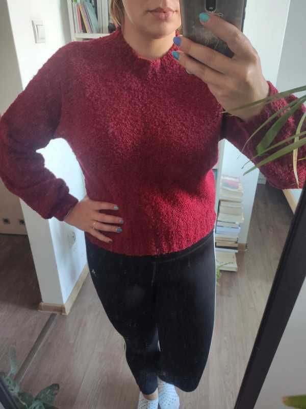 Sweter burgundowy