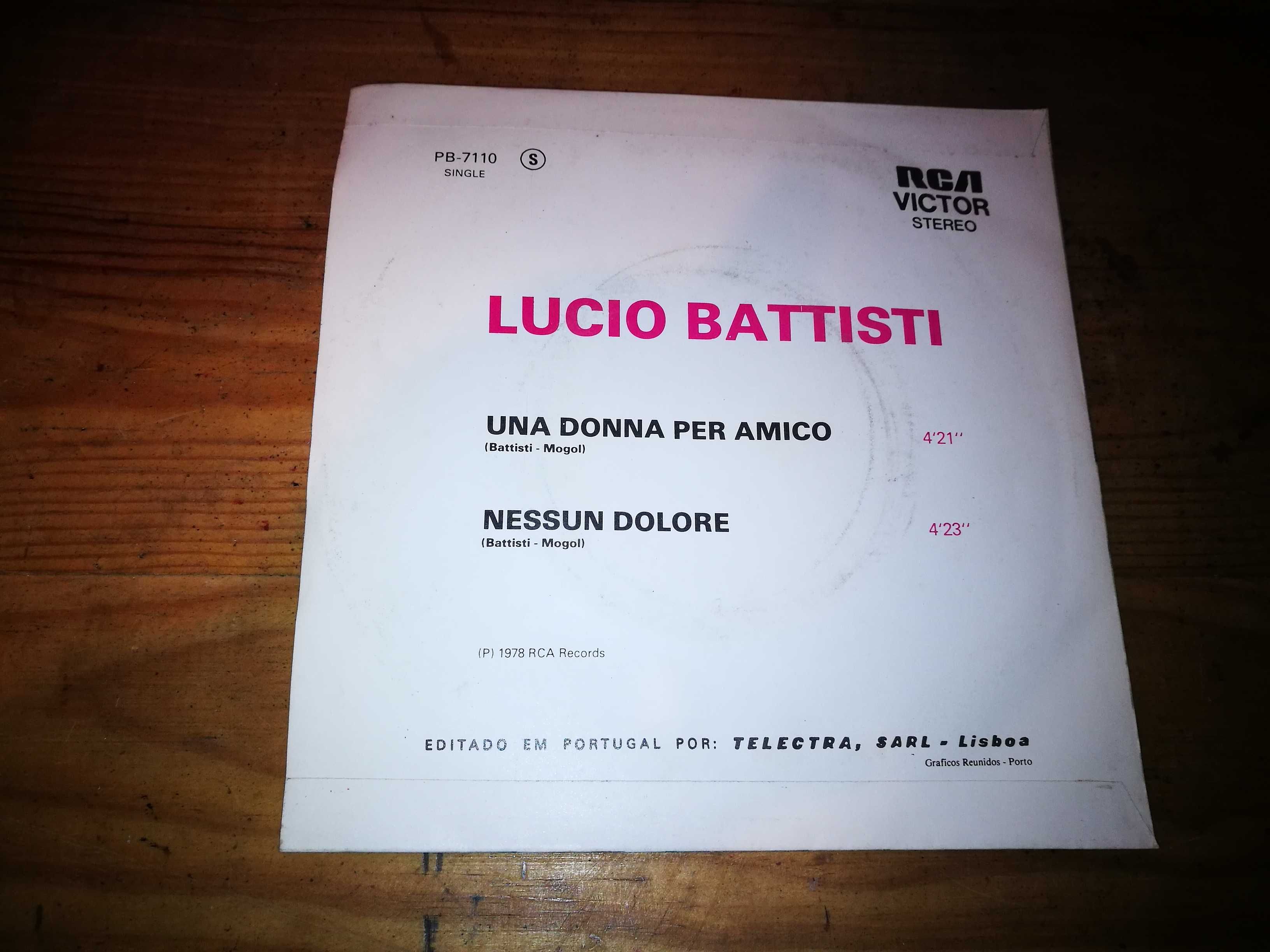 LUCIO BATTISTI - Una Donna Per Amico (Ed PORT - 1978) SINGLE