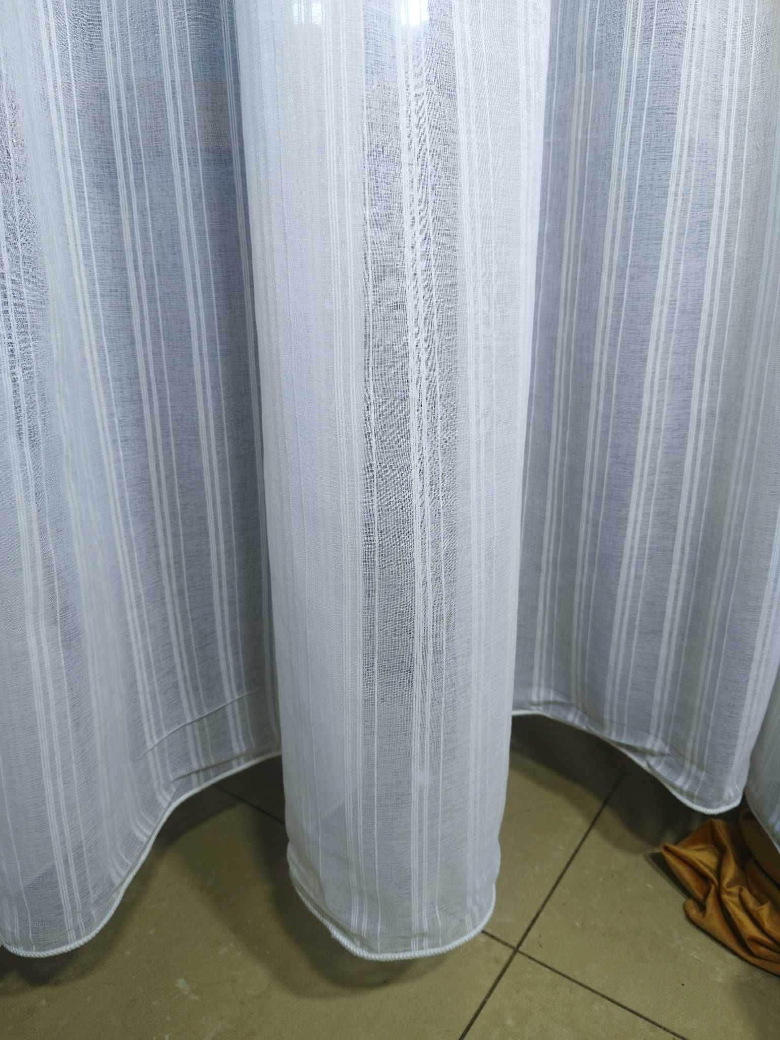 firanki z metra GRUBSZE biały+obciąż, zaciemn. wys 280 cm DOBRA CENA