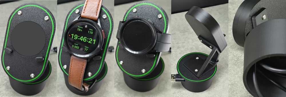 Uchwyt samochodowy z ładowarką indukcyjną do Samsung Galaxy Watch 3 -7