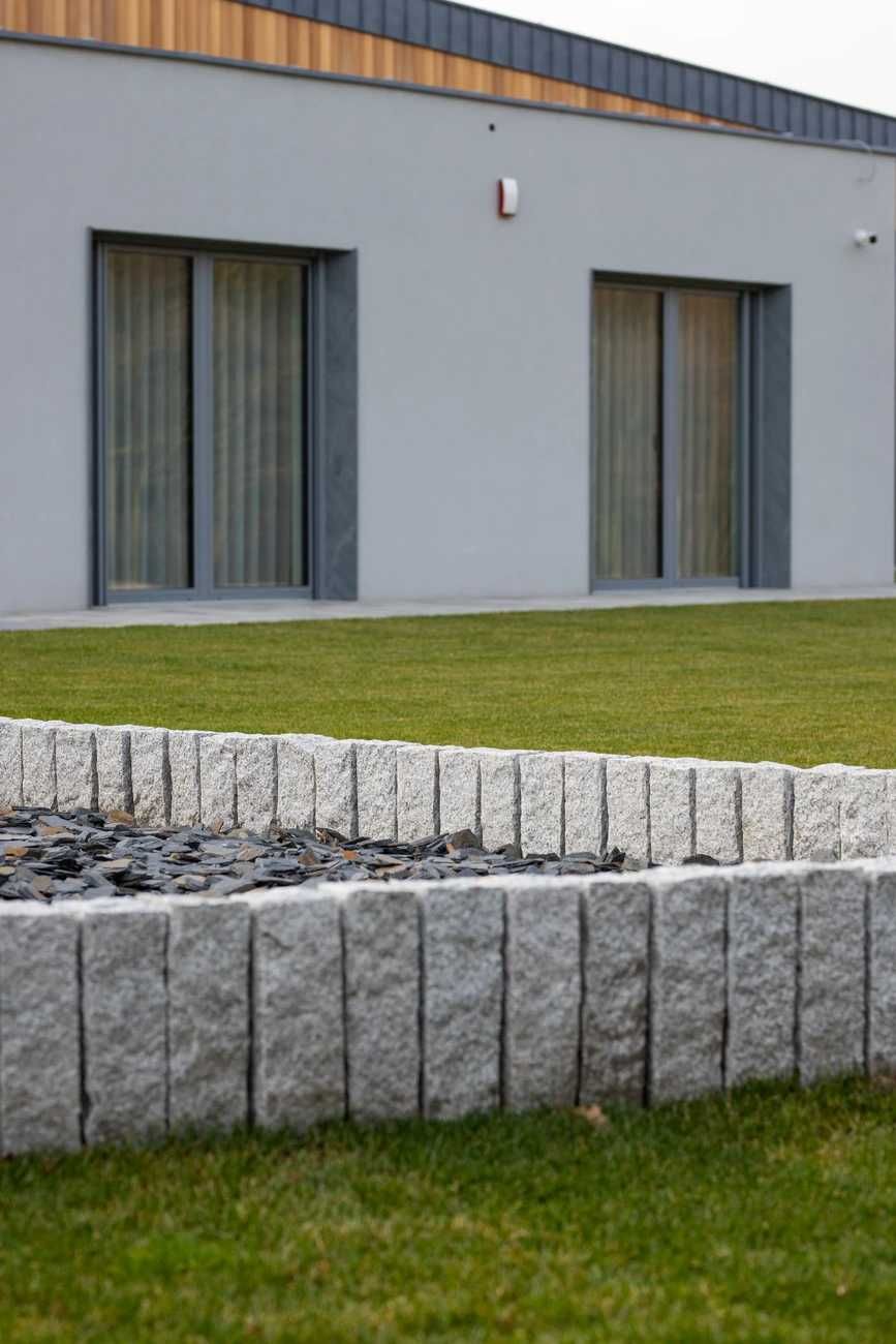Palisada Granitowa Szara Łupana