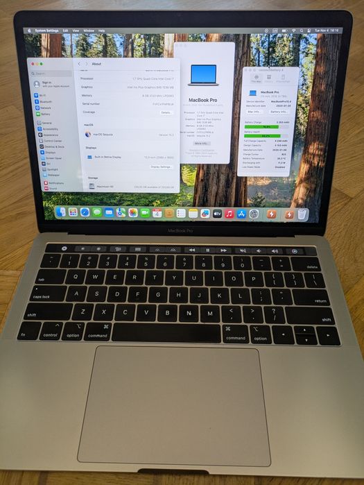 MacBook Pro, 2019/2020, 13", і7,  8/256 ГБ.