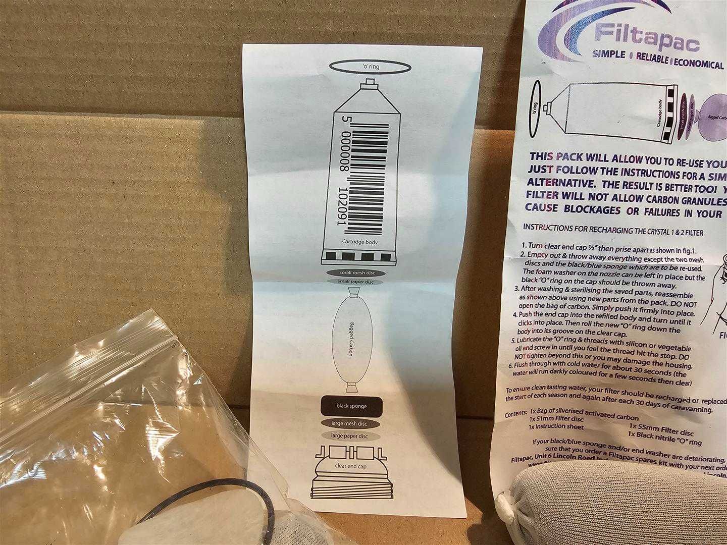 filtr do wody przyczepy kempingowej angielskiej TRUMA - wkład