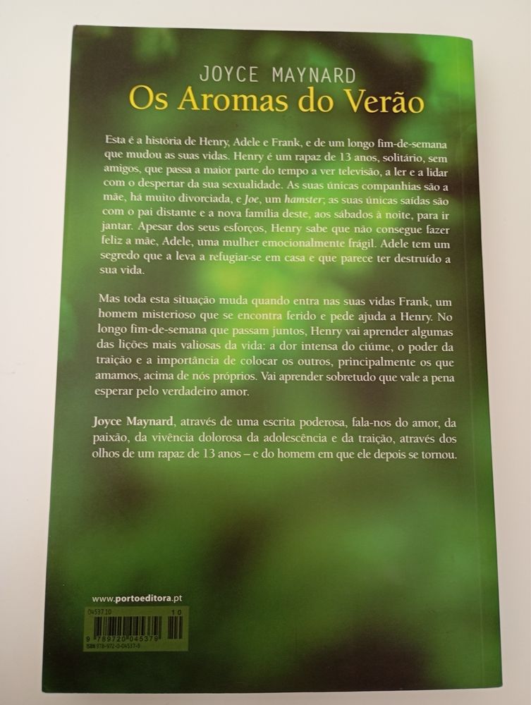 Livro “Os aromas do verão” de Joyce Maynard