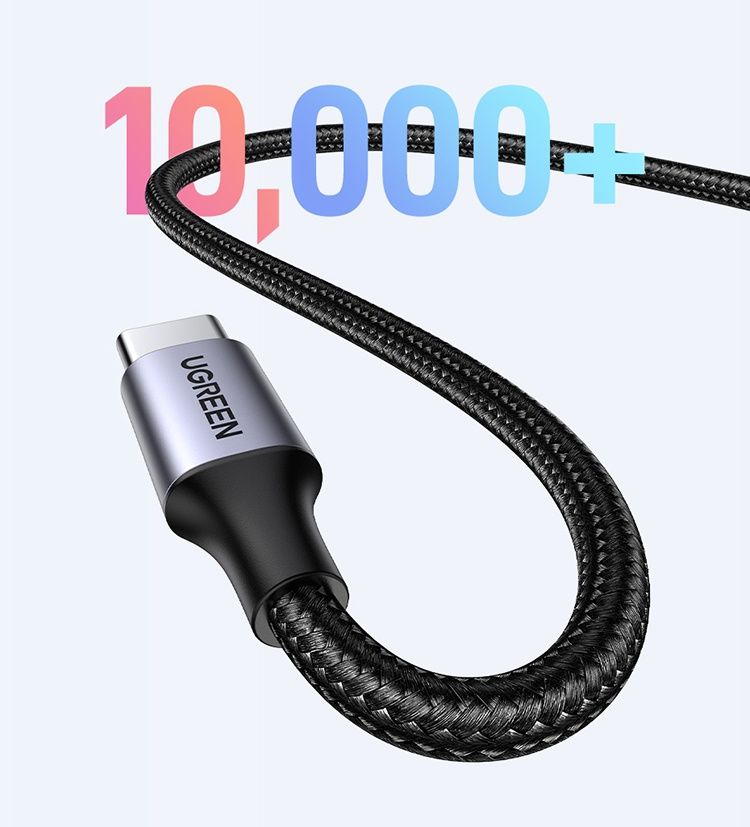 Кабель Type C Micro USB UGREEN Швидке заряджання Алюміній Нейлон 60W