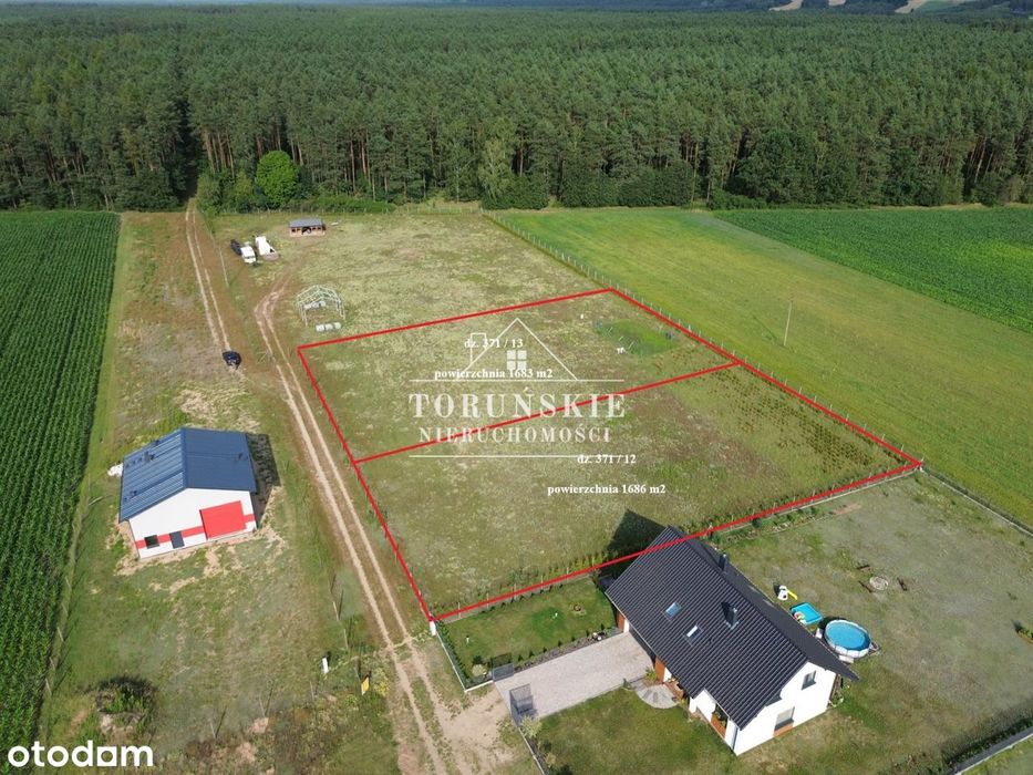 Działka budowlana w sąsiedztwie lasu 1686 m2!