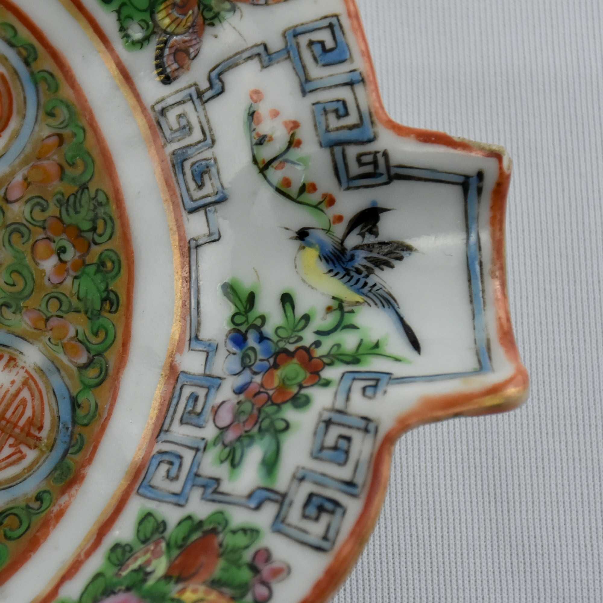 Covilhete / Cinzeiro porcelana da China, decoração Mandarim, séc. XIX