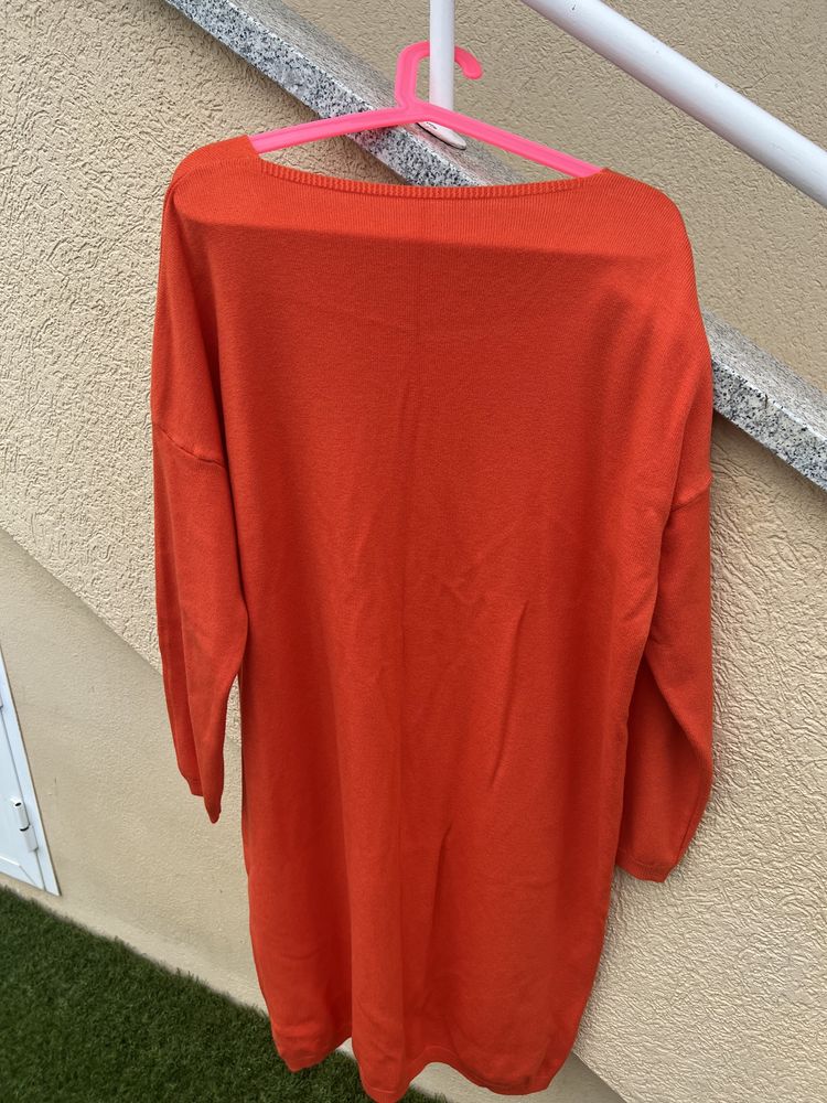 Vestido em malha laranja