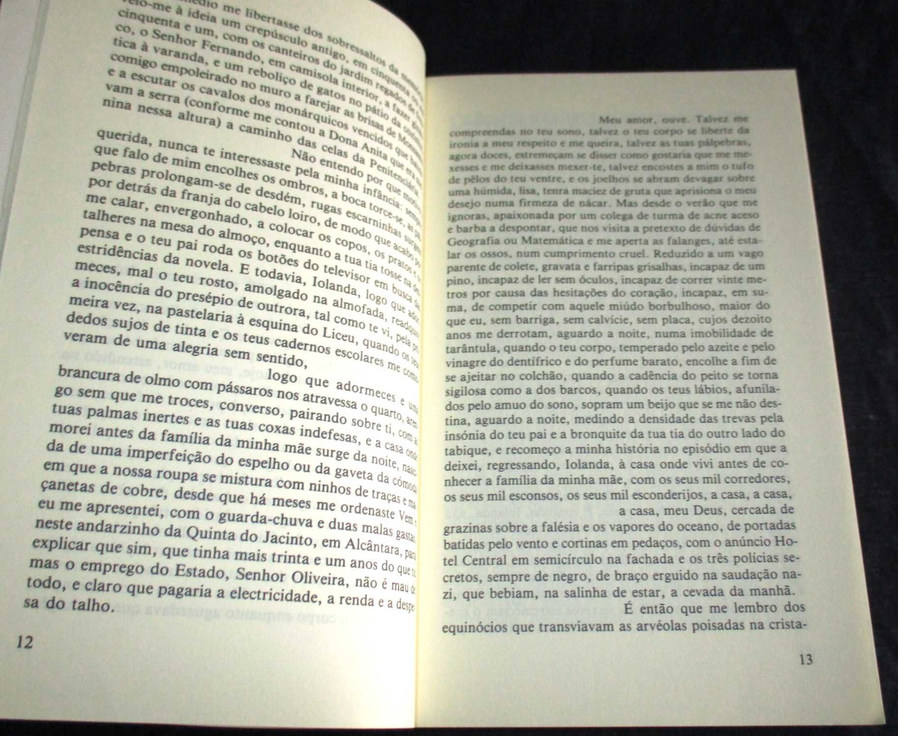 Livro A Ordem Natural das Coisas Lobo Antunes 1ª edição