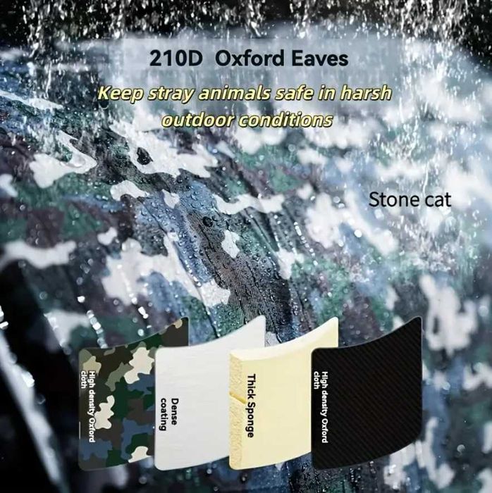 Уличный теплый водонепроницаемый домик для диких кошек и собак