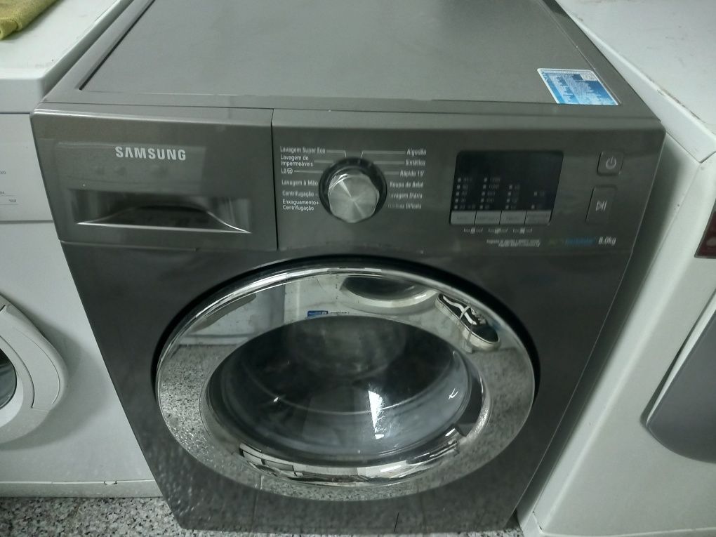 Maquina de lavar roupa samsung ecobuble 8 kilos inox