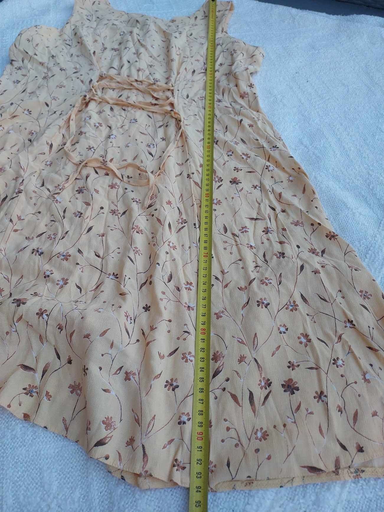 Sukienka letnia taliowana w kwiaty, xxxxl , 4xl