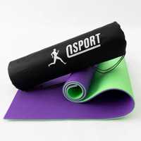 Коврик для йоги, фитнеса и спорта OSPORT Спорт 8мм + чехол (n-0008)