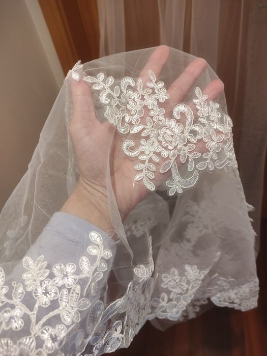 Véu Noiva Tule Renda 3M Pérola