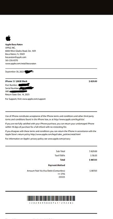 iPhone 15 128 z USA idealny