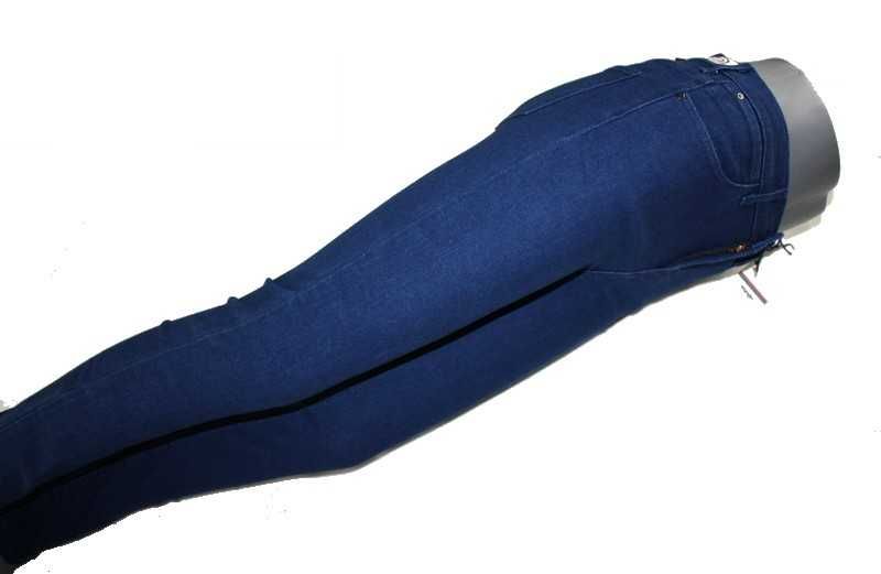 Jeansy rurki Wrangler High Skinny granatowe damskie wysoki stanW26/L32