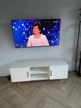 Szafka RTV biały połysk dl 160 cm styl skandynawski